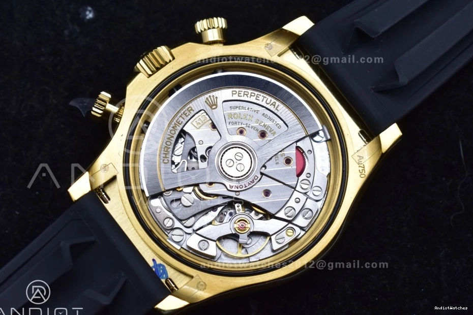 807 Oysterflex SH4131 Daytona 1:1 YG (Weighted) V6 QF on 126518 Black Best Edition Strap Sophisticated Dial 1223